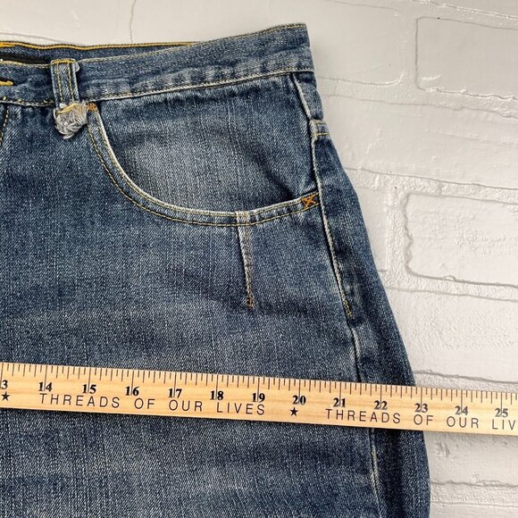 Sean John Jeans Men‎ 34Wx33L Blue Relaxed Straight High Rise Distressed Denim - Picture 9 of 15